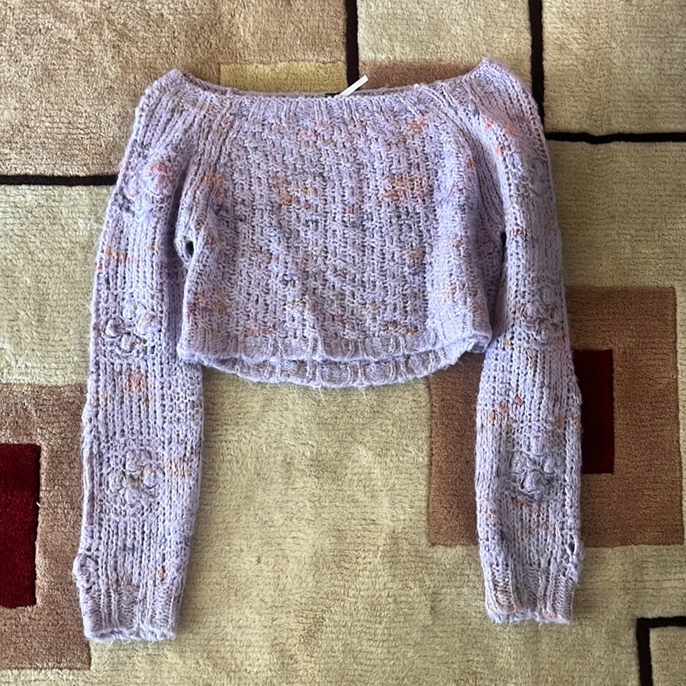 Free people purple sweater